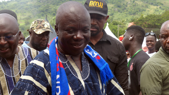 Tribal men walking to the festival.